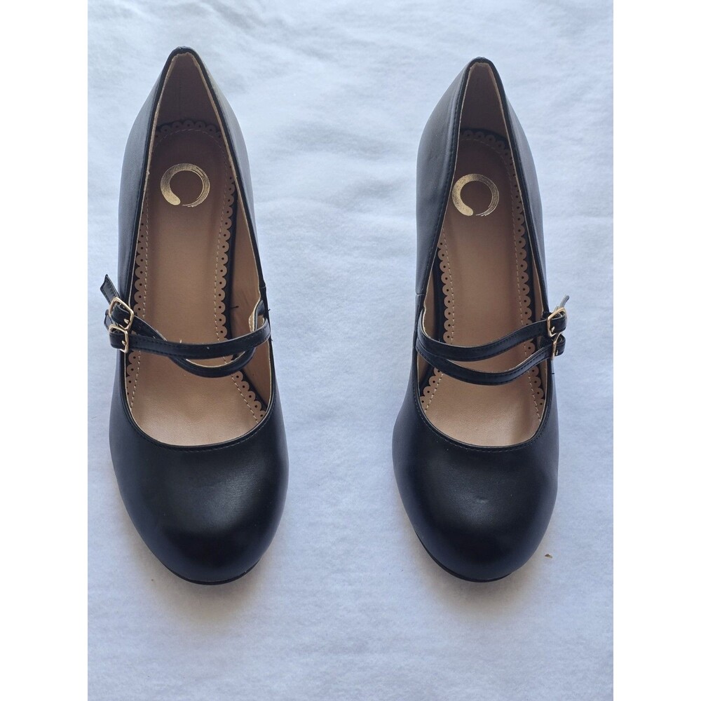 Journee Collection Womens Black Windy Mary Jane Pumps Size 9